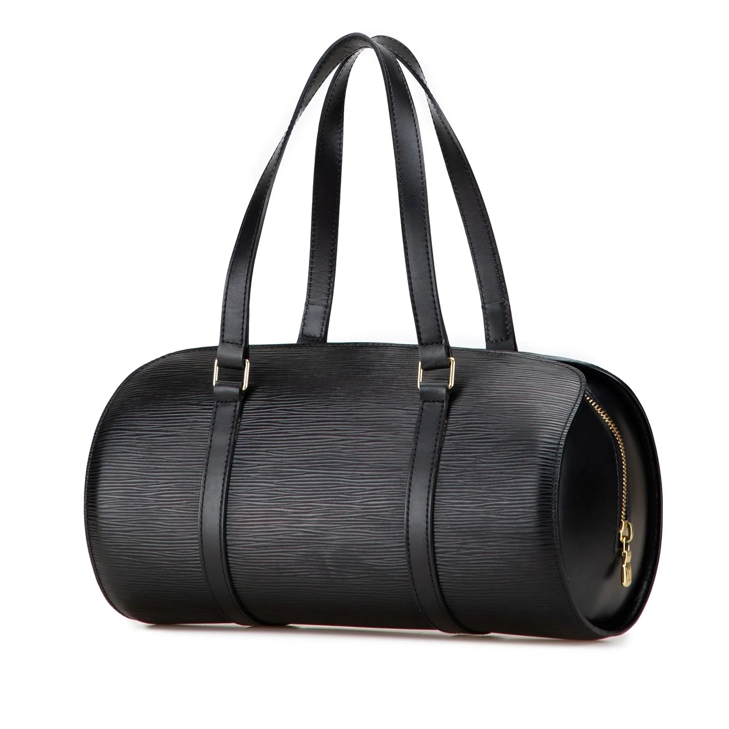 Black Louis Vuitton Epi Soufflot Handbag