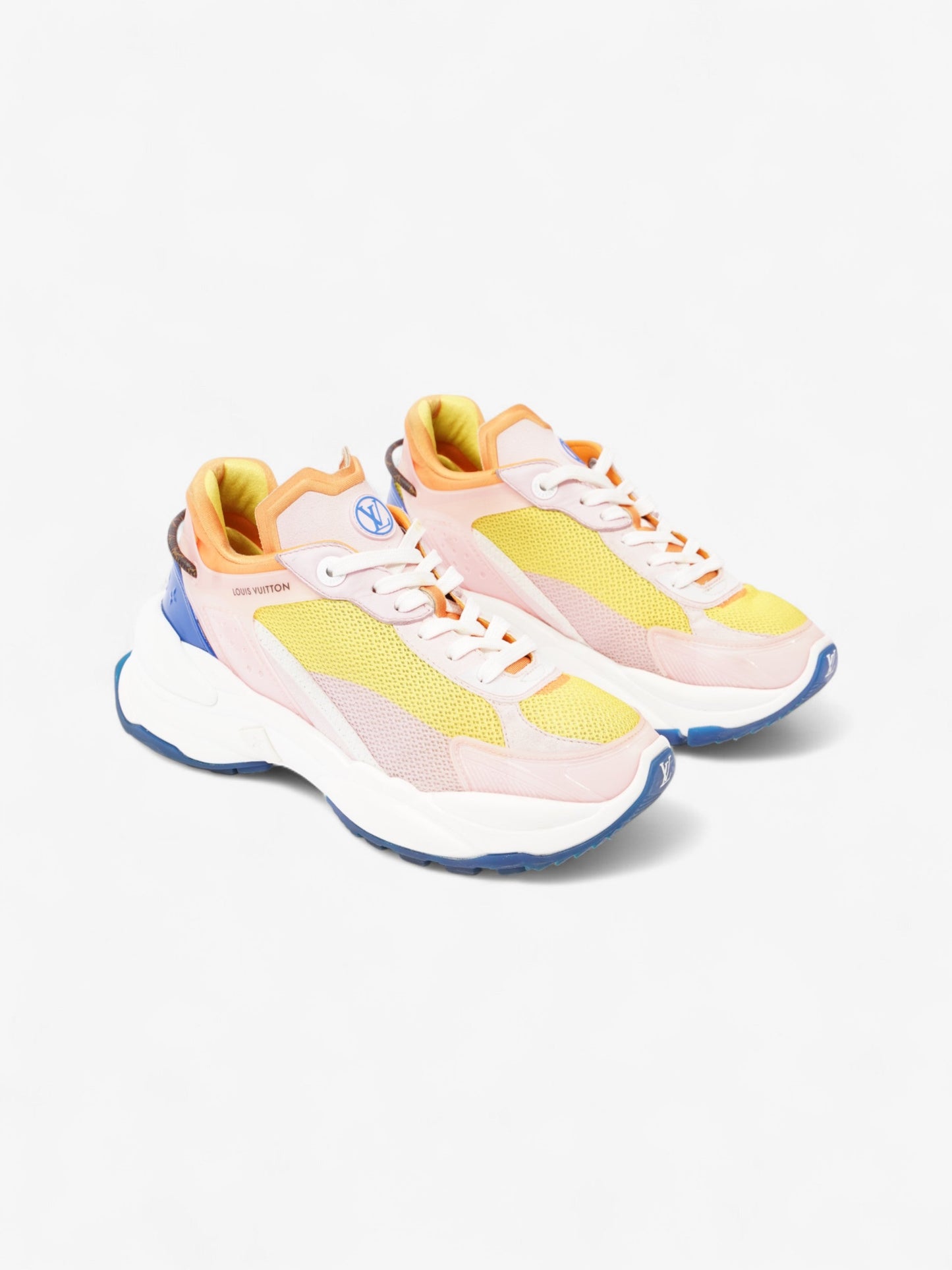 Louis Vuitton Run 55 Yellow / Pink / Orange Mesh EU 37 UK 4