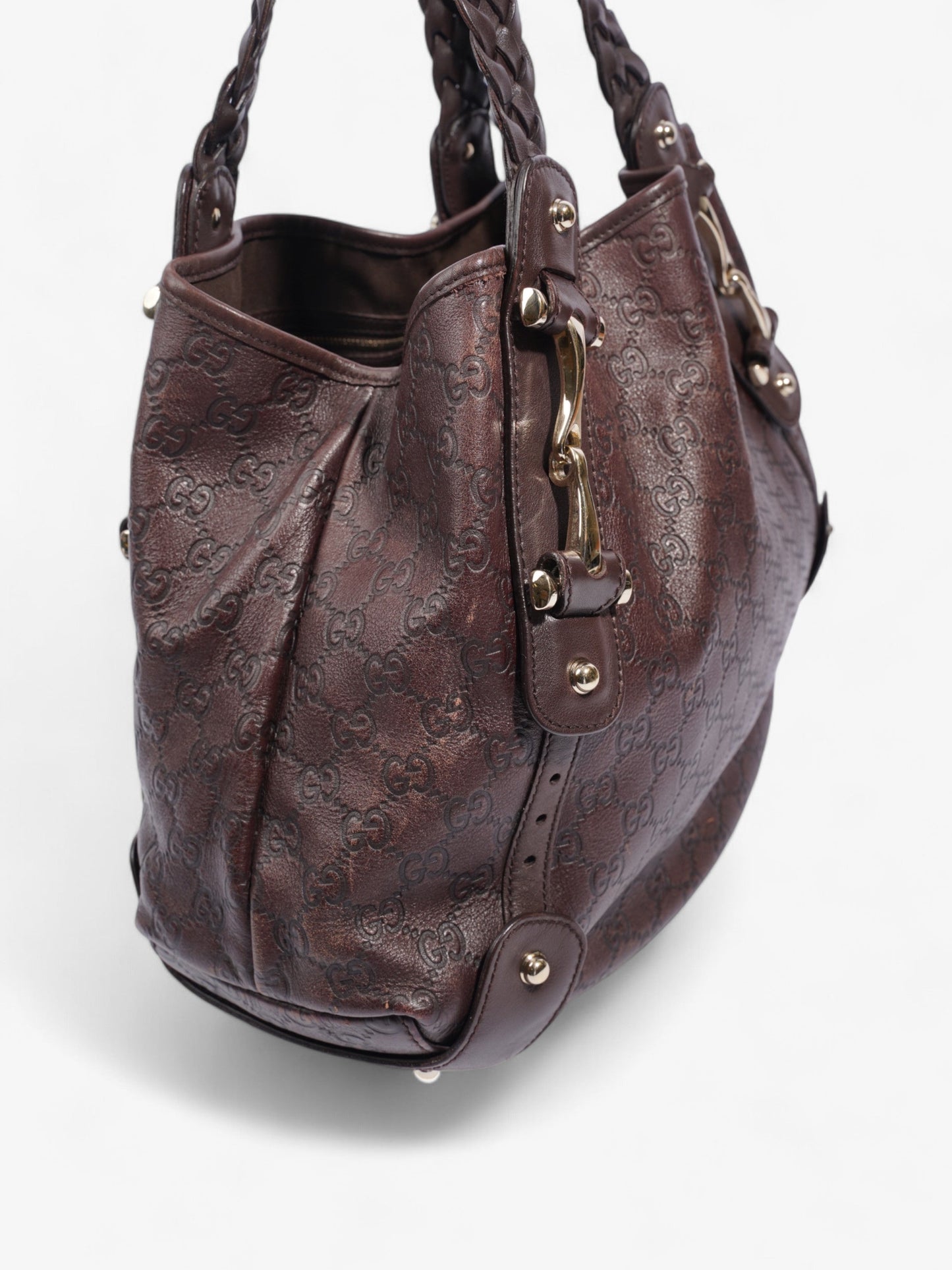 Gucci Pelham Dark Brown Guccissima Leather Medium