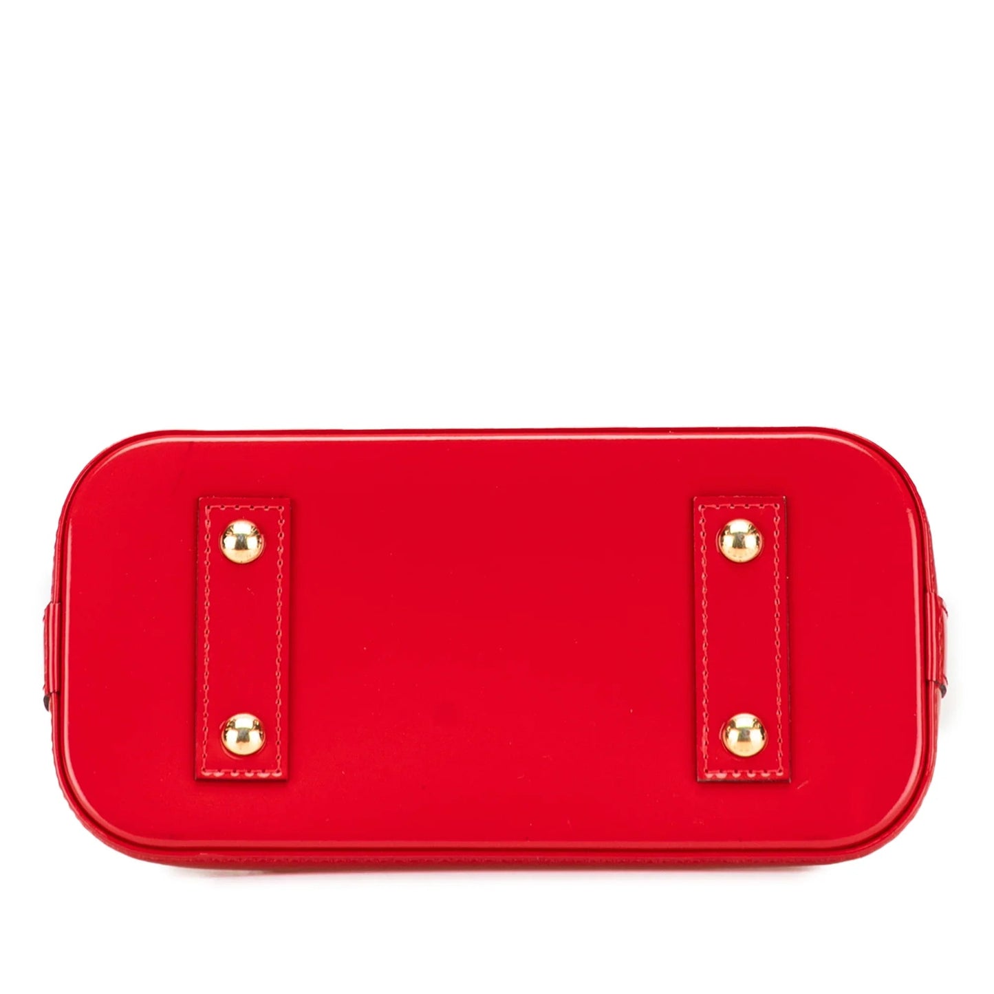 Red Louis Vuitton Monogram Vernis Alma BB Satchel