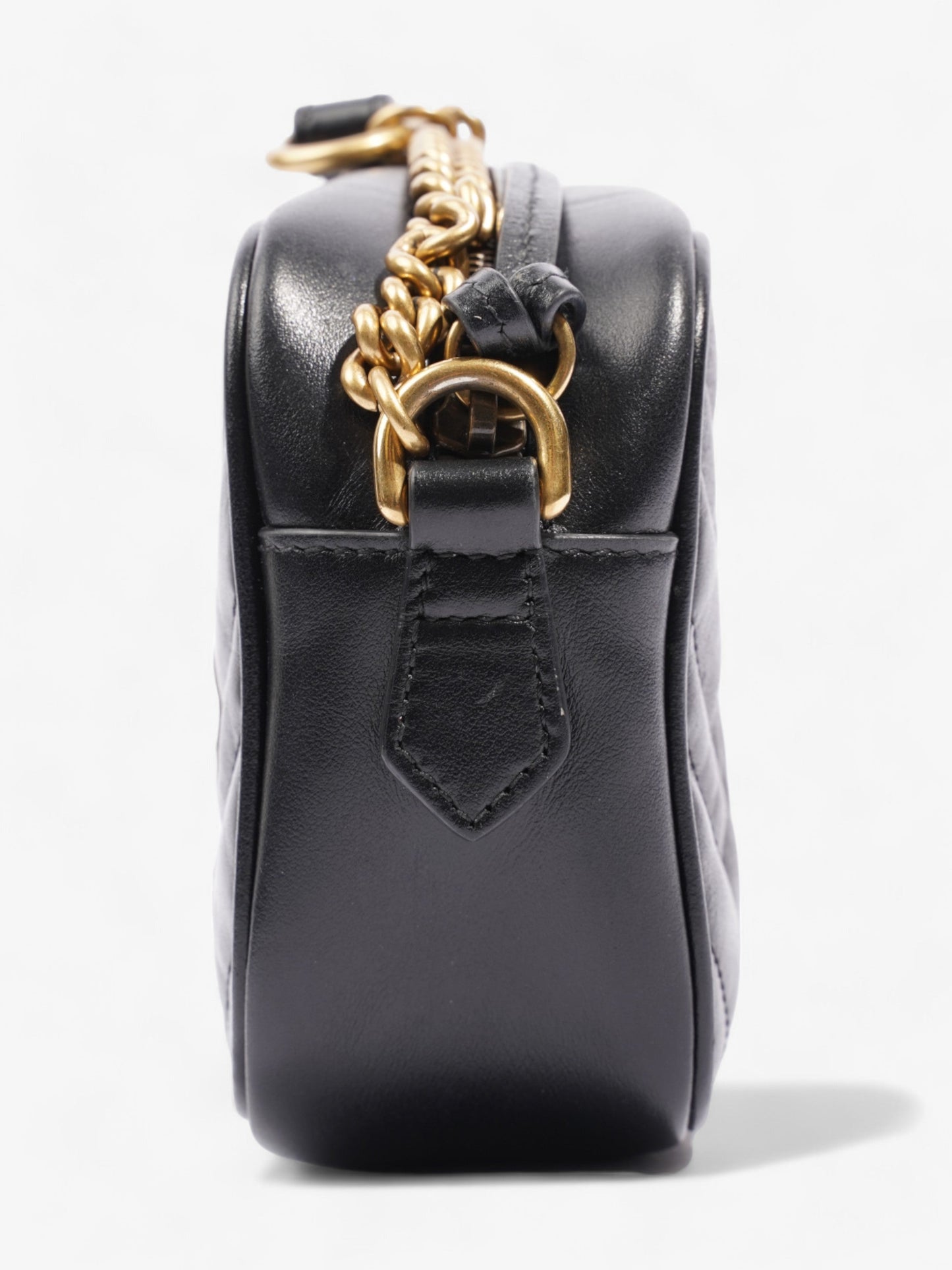 Gucci GG Marmont Black Matelasse Leather Mini