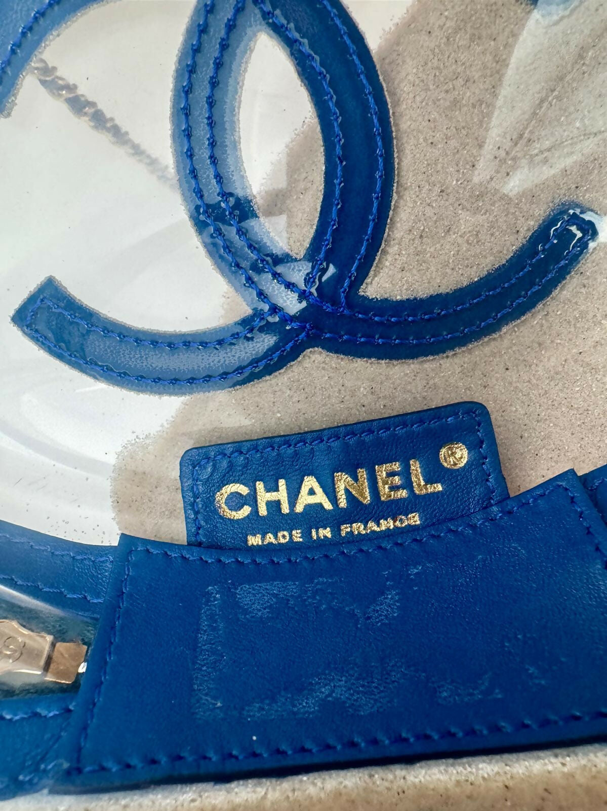 Chanel limited Edition PVC Sand Sphere Clutch Bag