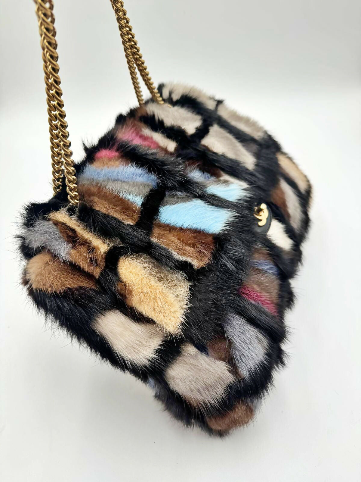 Chanel  2001 Mink Fur Maxi Flap Bag