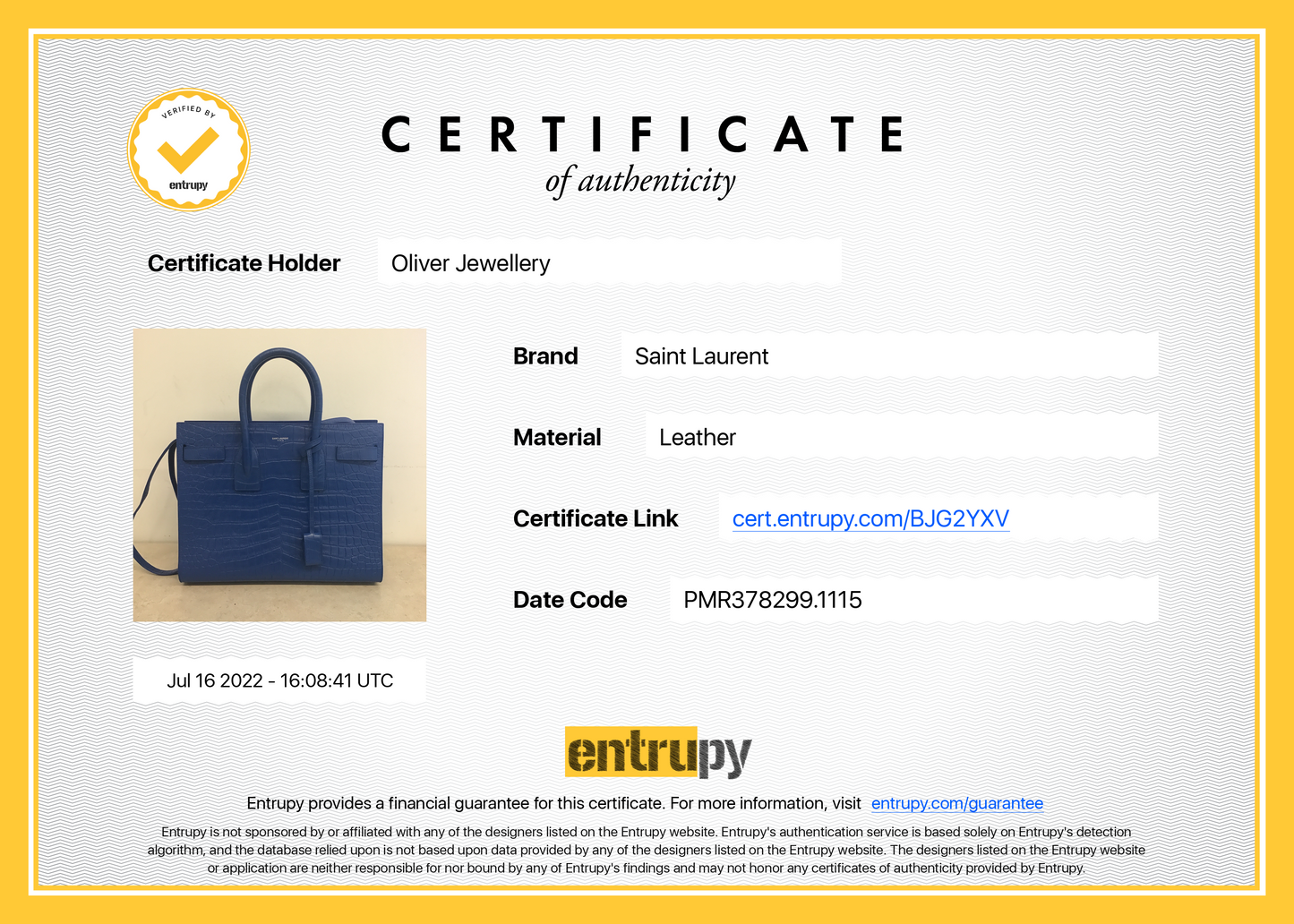 Yves Saint Laurent Small Crocodile-Embossed Sac De Jour