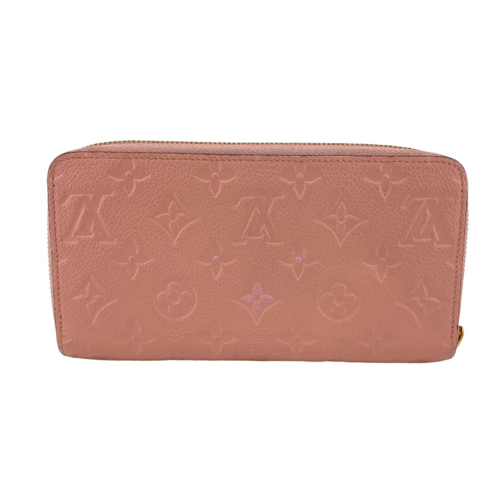 LOUIS VUITTON Long Wallet Purse M64090 leather pink Zip Around Monogram Ann Platt Zippy wallet Women