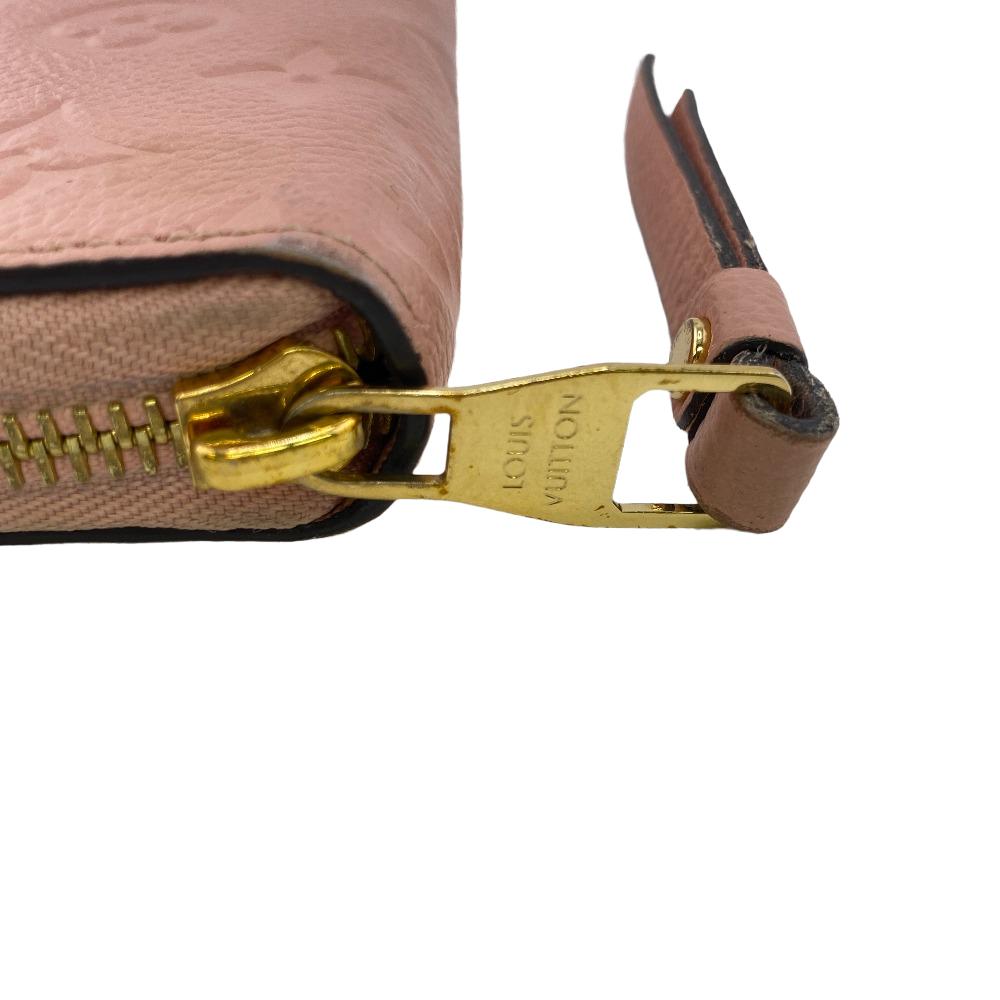 LOUIS VUITTON Long Wallet Purse M64090 leather pink Zip Around Monogram Ann Platt Zippy wallet Women