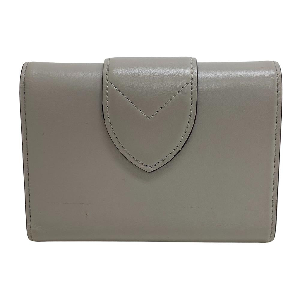 LOUIS VUITTON Tri-fold wallet M80475 leather gray Portefeuille Ponneuf Women