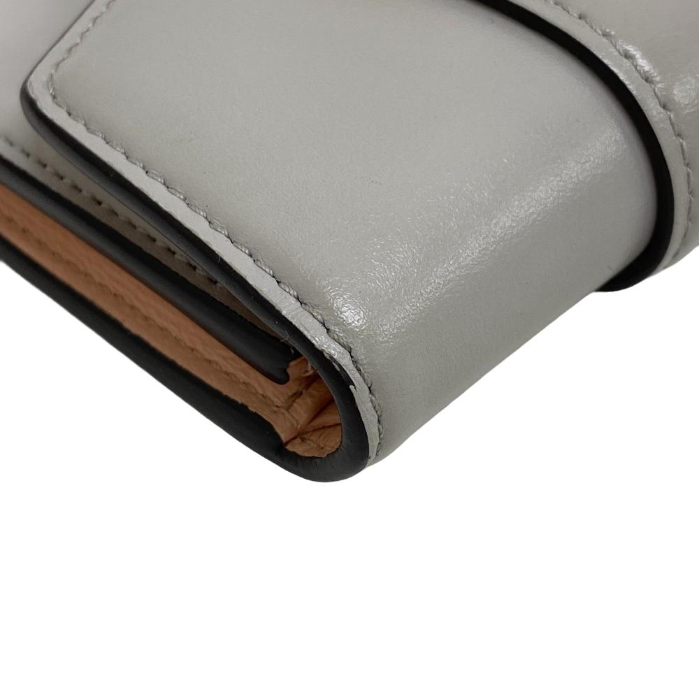LOUIS VUITTON Tri-fold wallet M80475 leather gray Portefeuille Ponneuf Women