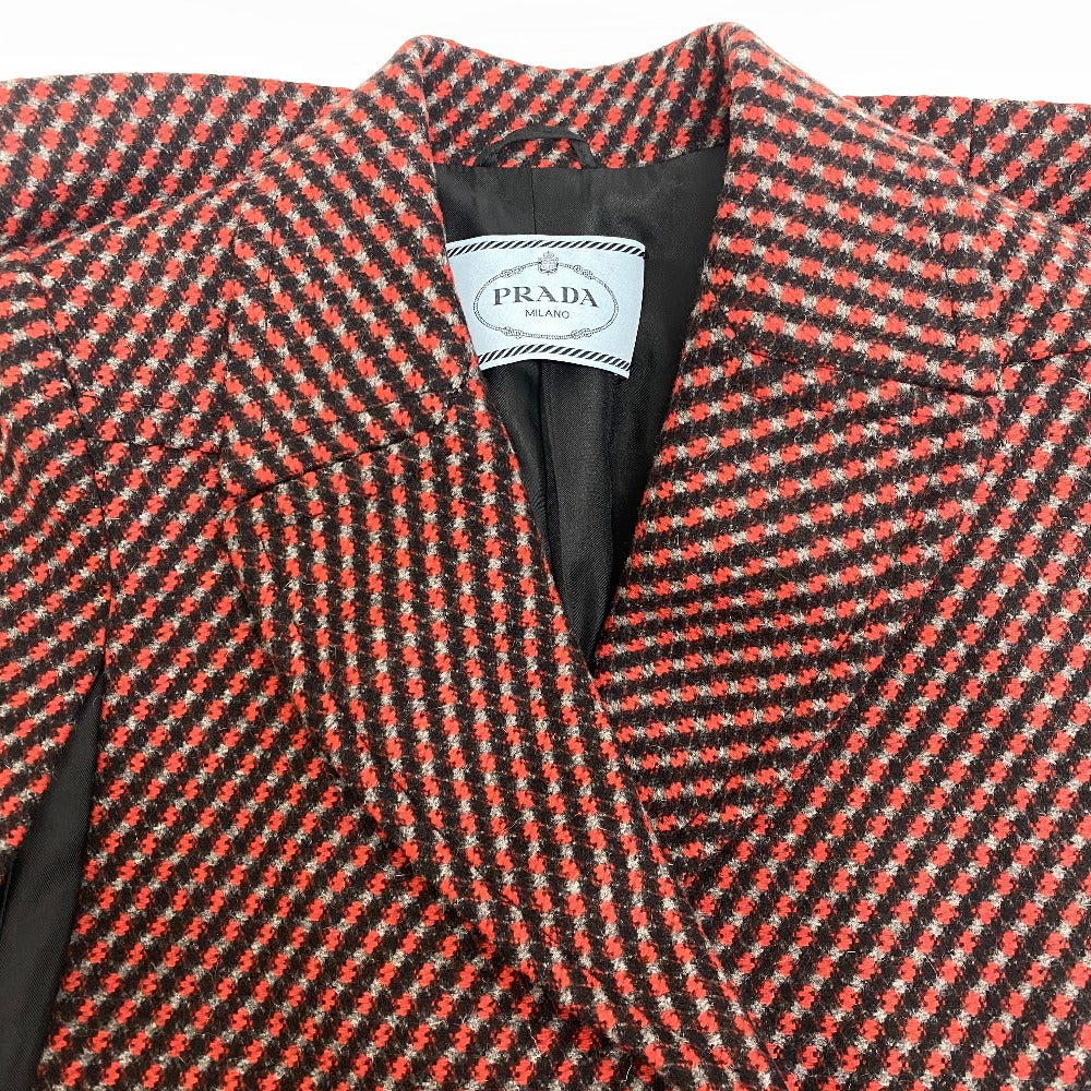 PRADA poncho Wool, Angora Red 14AW outer Women 36