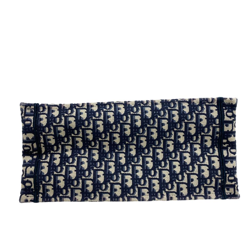 Christian Dior Tote Bag canvas Navy Small Book tote Women