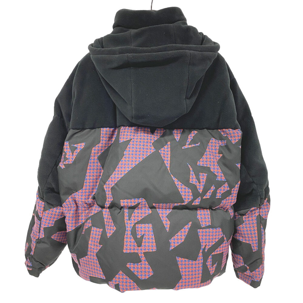 LOUIS VUITTON Down jacket 1AAUTR polyester black 23Stainless Steel Fleece Jacket Outerwear RM231M BIMATERIAL HOODED mens 48