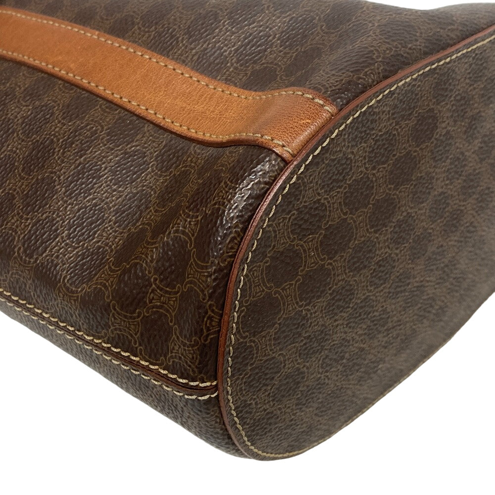 CELINE Tote Bag leather Brown one belt Macadam Women