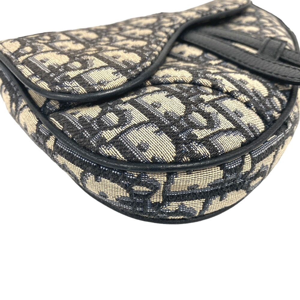 Christian Dior Sling bag canvas Navy oblique saddle bag Women