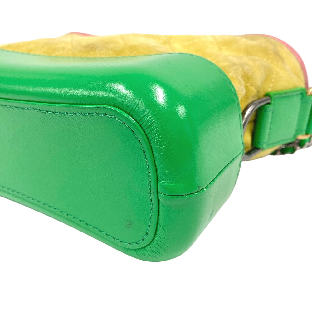 CHANEL Shoulder Bag Suede, Leather yellow ChainShoulder COCO Mark Gabriel de Chanel Women