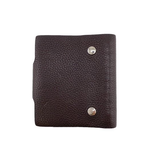 HERMES Notebook cover leather Brown Uris mini