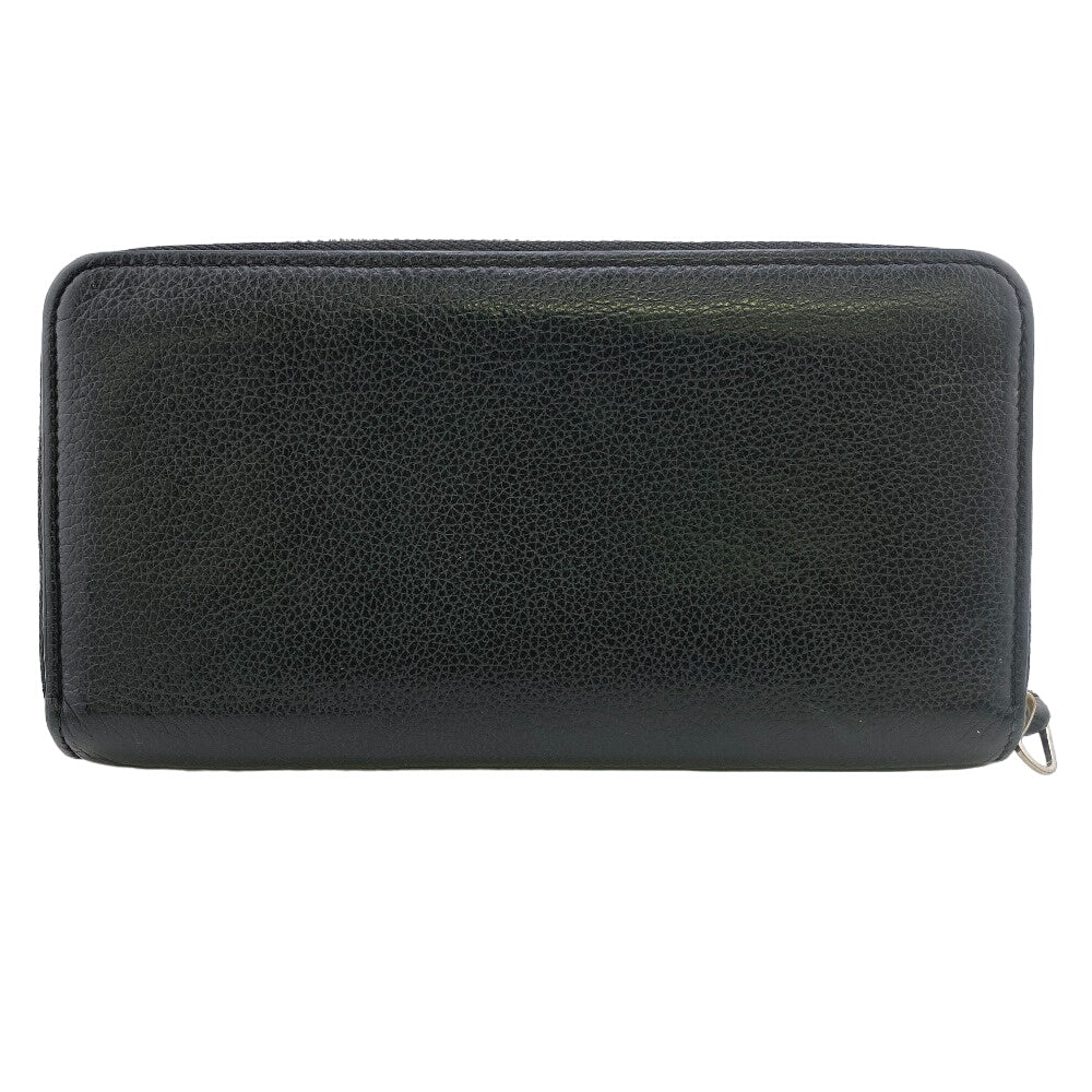 LOUIS VUITTON Long Wallet Purse M62622 leather black Zip Around LV Logo Zippy Lock Me mens