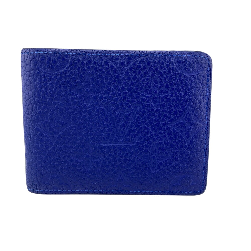 LOUIS VUITTON Bifold Wallet ?80590 Monogram blue Monogram Portefeuille