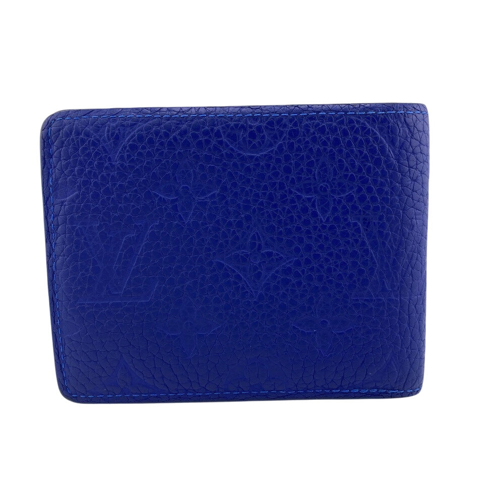 LOUIS VUITTON Bifold Wallet ?80590 Monogram blue Monogram Portefeuille