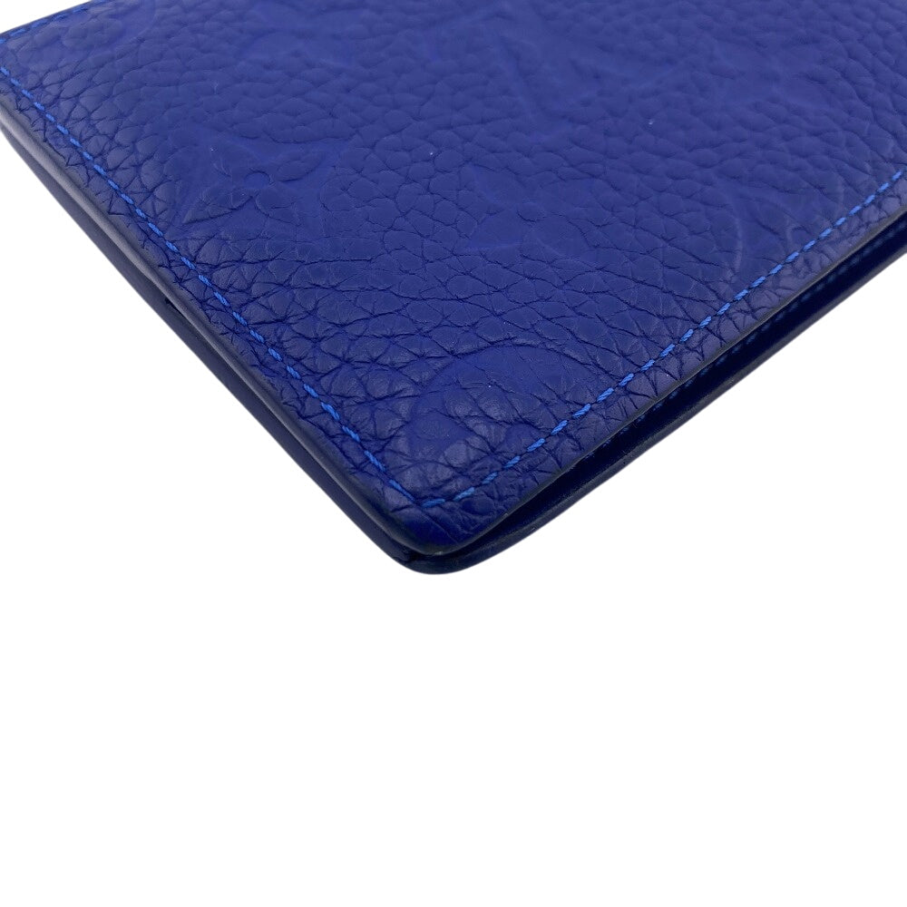 LOUIS VUITTON Bifold Wallet ?80590 Monogram blue Monogram Portefeuille