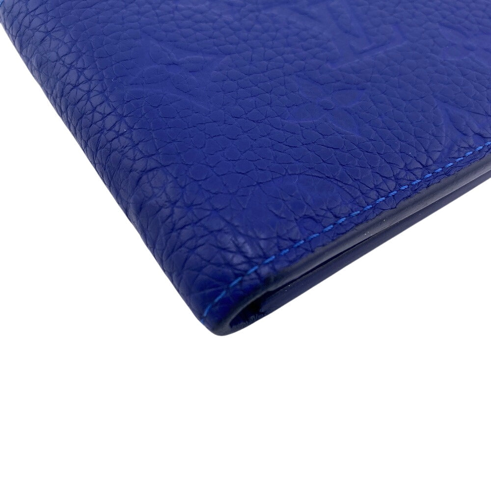 LOUIS VUITTON Bifold Wallet ?80590 Monogram blue Monogram Portefeuille