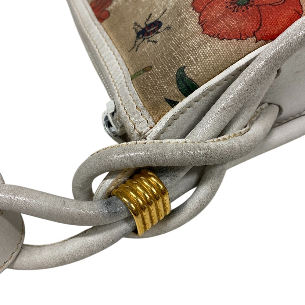 GUCCI Shoulder Bag 001?090?0729 Canvas, Leather white Flora GG