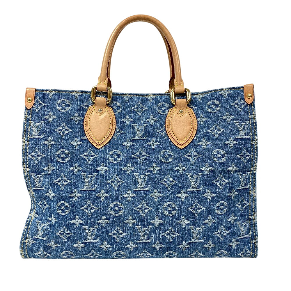 LOUIS VUITTON Tote Bag M46871 Monogram denim Navy Monogram denim On the Go MM Women