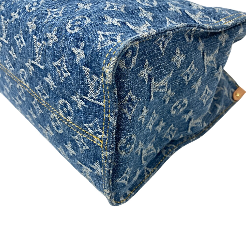 LOUIS VUITTON Tote Bag M46871 Monogram denim Navy Monogram denim On the Go MM Women