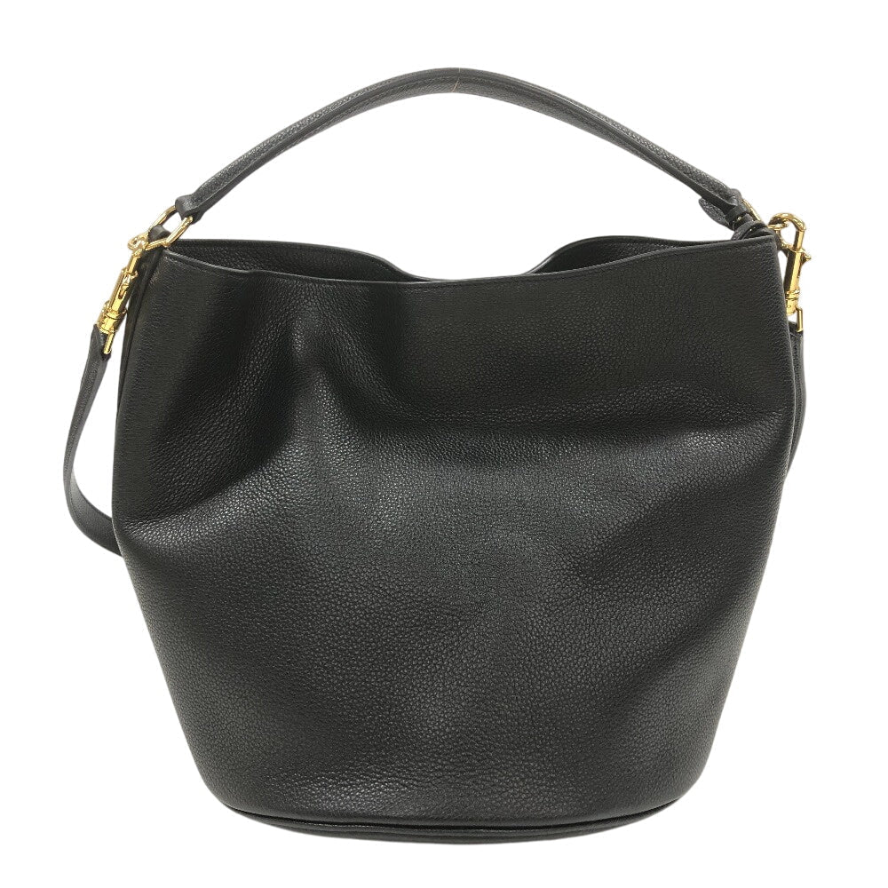 CELINE Handbag leather black Bucket16 teen 2way Women