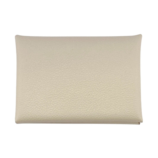 HERMES Coin case Evercolor Ivory Calvi duo