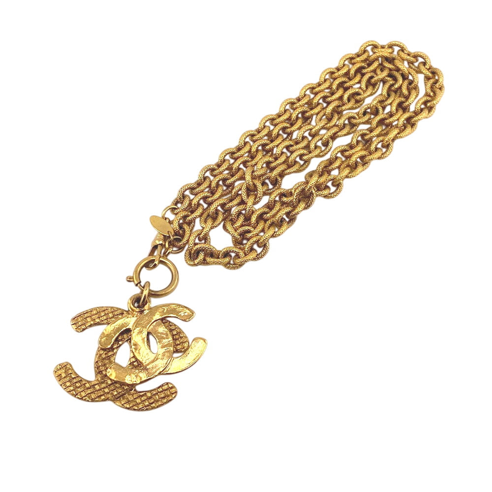 CHANEL Necklace 29 Gold Plated gold COCO Mark unisex(Unisex)