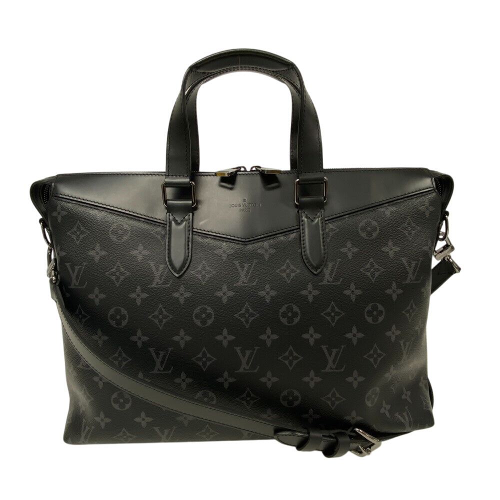 LOUIS VUITTON Briefcase M40566 leather black Shoulder Monogram Eclipse Explorer Women(Unisex)