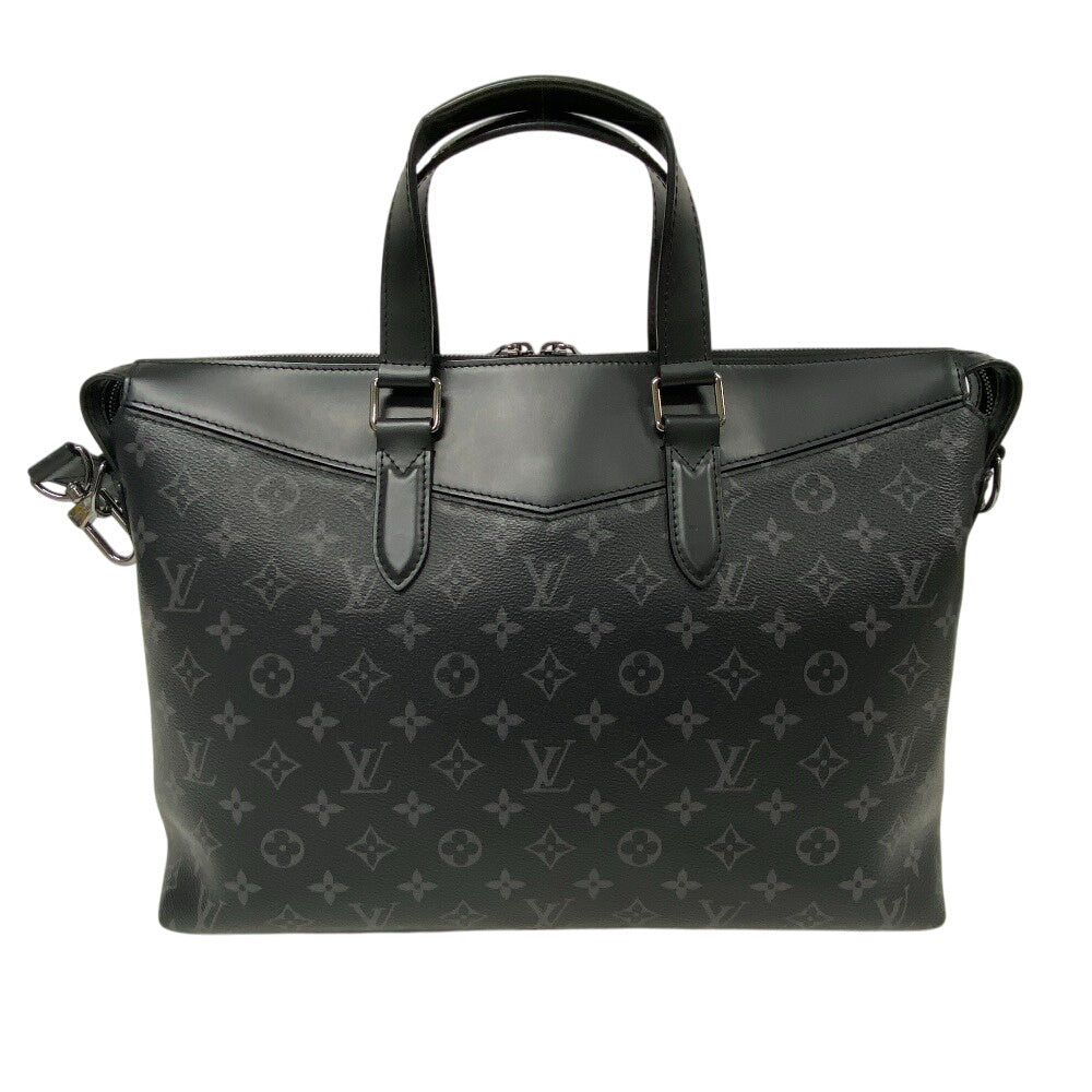 LOUIS VUITTON Briefcase M40566 leather black Shoulder Monogram Eclipse Explorer Women(Unisex)