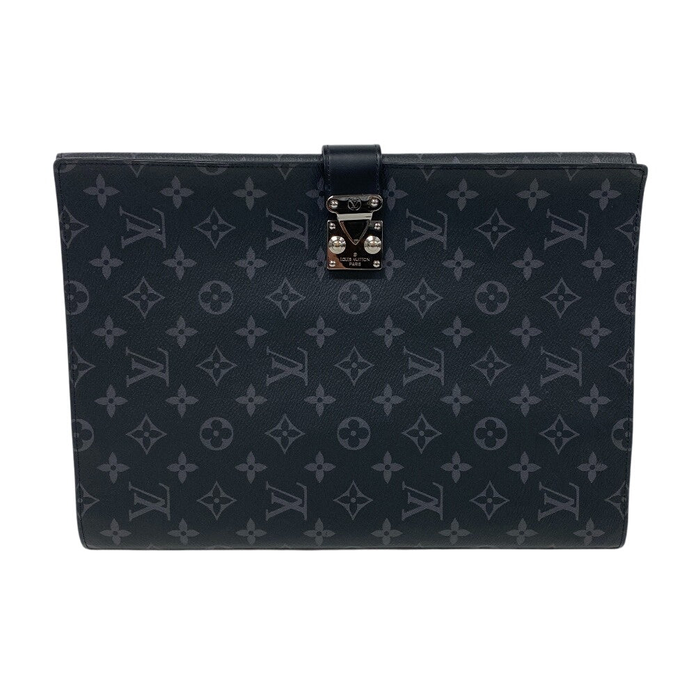 LOUIS VUITTON Briefcase GI0273 leather black Documents case Monogram Eclipse Portodocument Frank GM mens