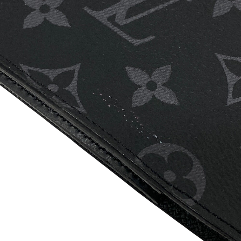 LOUIS VUITTON Briefcase GI0273 leather black Documents case Monogram Eclipse Portodocument Frank GM mens
