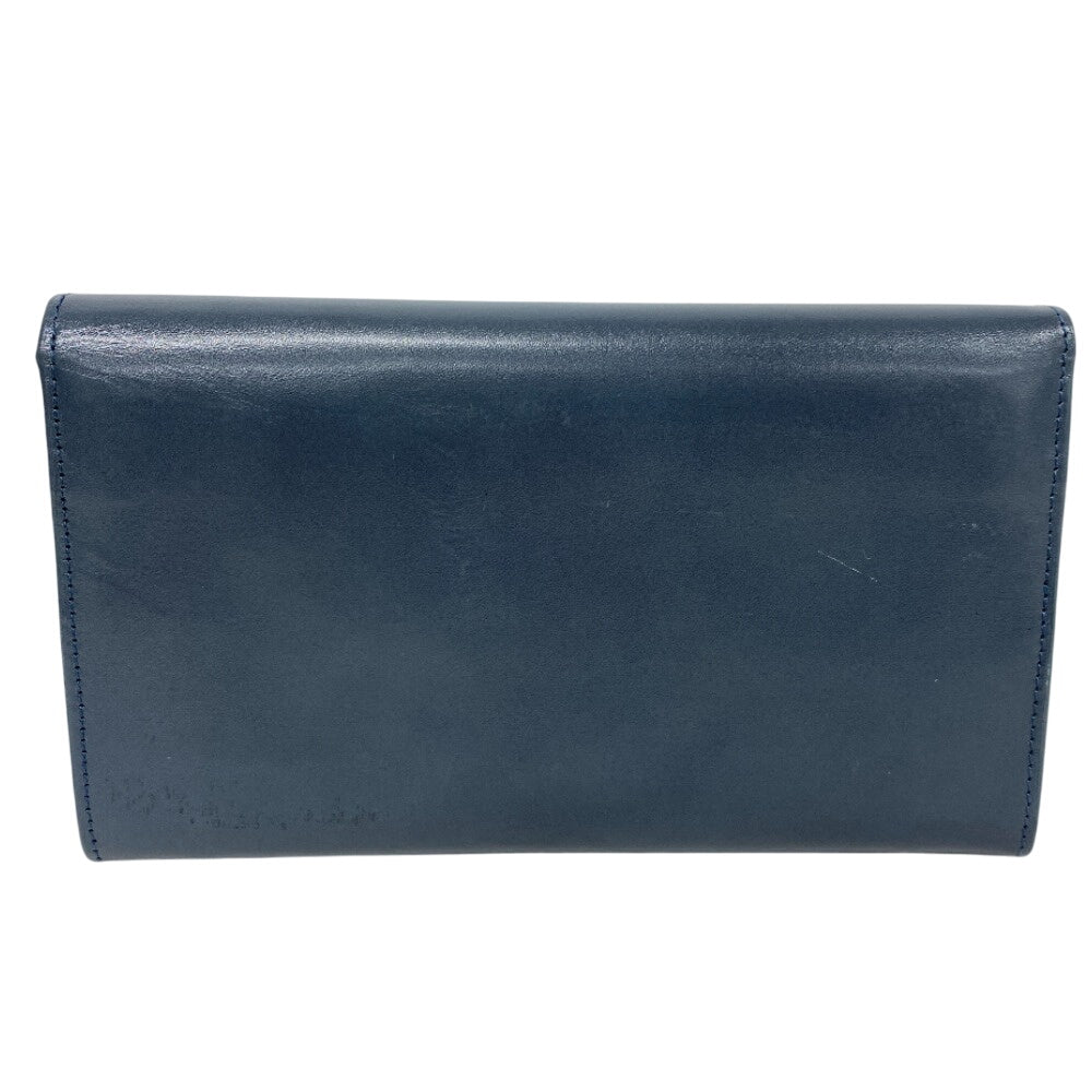 PRADA Long Wallet Purse leather blue Vittero Women(Unisex)