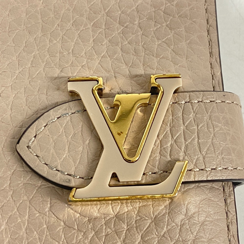 LOUIS VUITTON Bifold Wallet M82198 leather Galle Capusine V Vertical Wallet Capucines Women Used