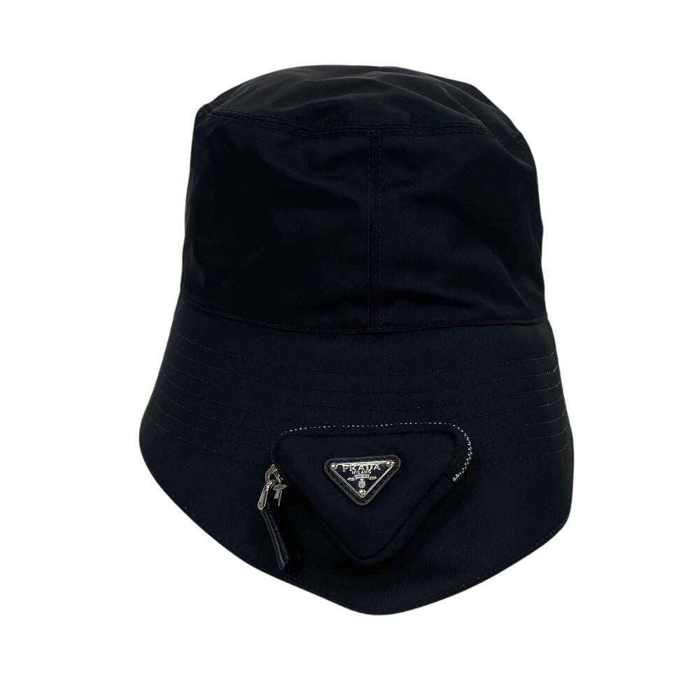 PRADA hat 2HC282 Nylon black Bucket hat polyamide unisex(Unisex) 59