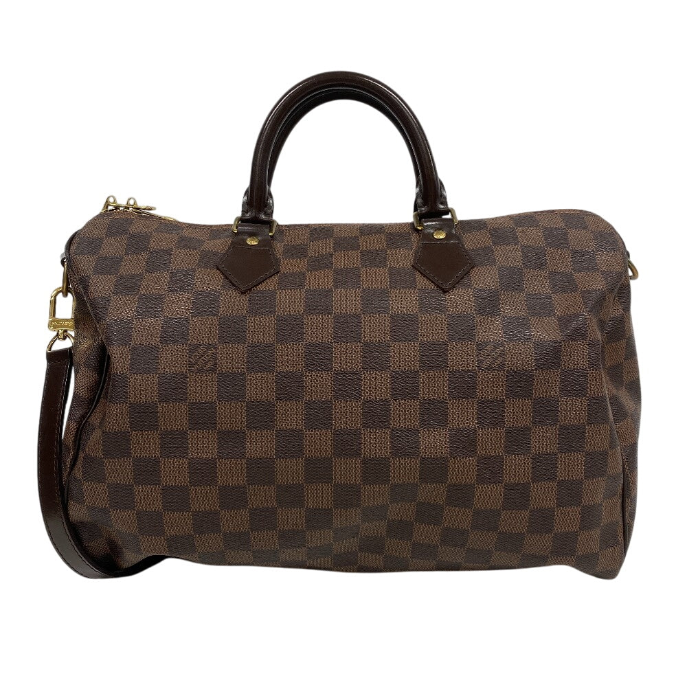 LOUIS VUITTON Mini Boston Duffel bag N41182 leather Brown Damier Speedy bandouliere 35