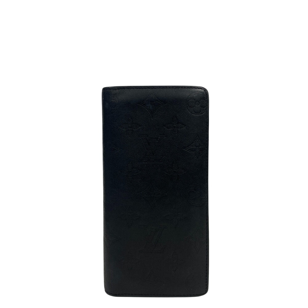 LOUIS VUITTON Long Wallet Purse M62900 leather black Monogram shadow Portefeuille Blaza