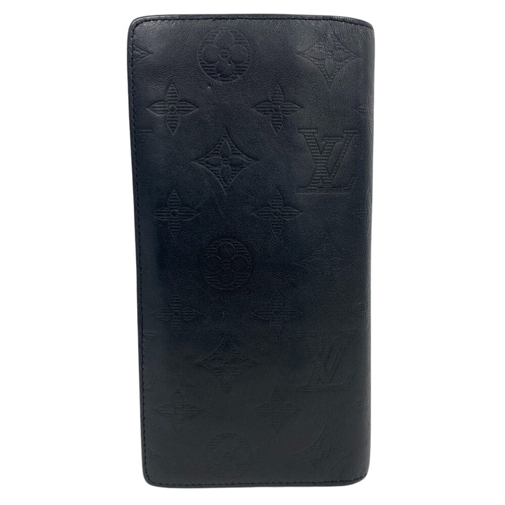 LOUIS VUITTON Long Wallet Purse M62900 leather black Monogram shadow Portefeuille Blaza