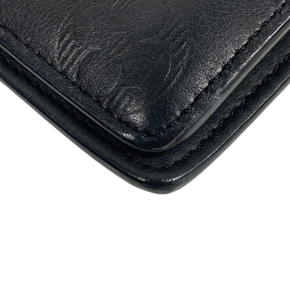 LOUIS VUITTON Long Wallet Purse M62900 leather black Monogram shadow Portefeuille Blaza