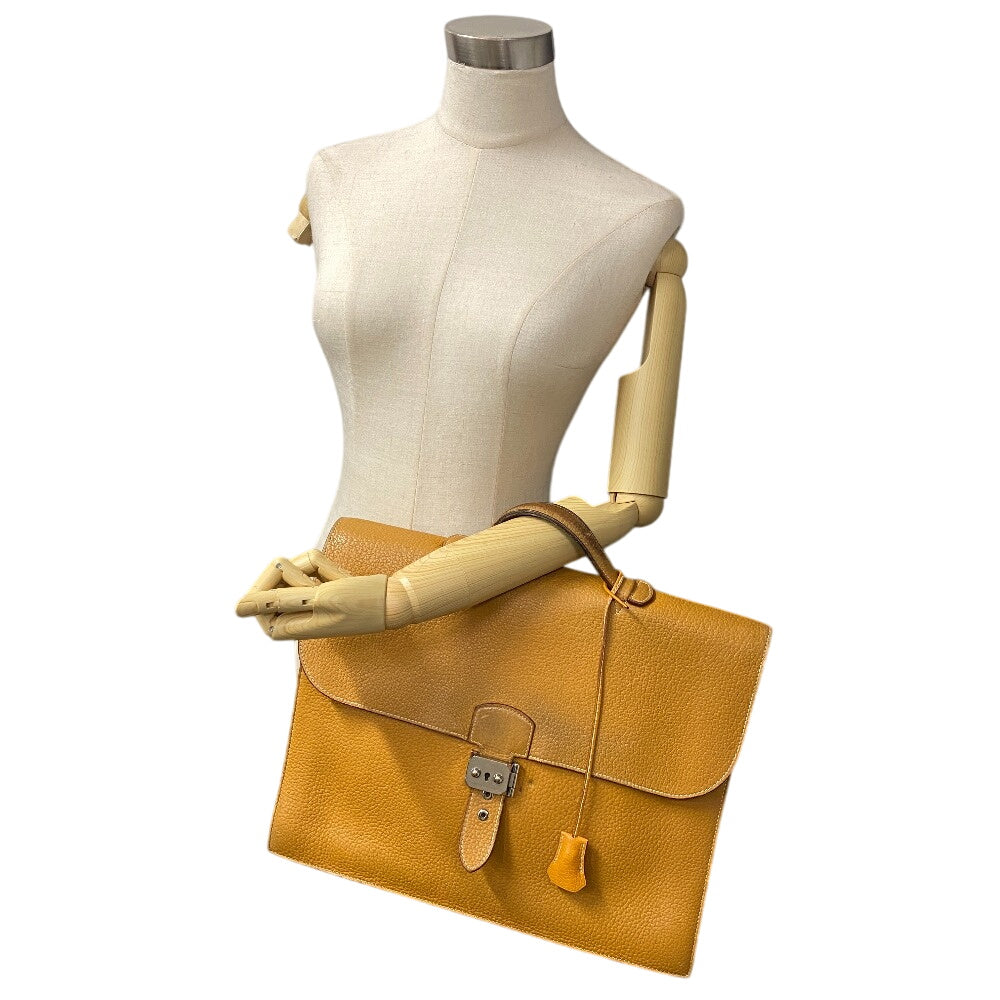 HERMES Business bag Fjord natural Sac Adepeche 38 mens Used