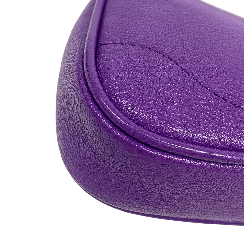 GUCCI Handbag 739076 leather purple GG Marmont Aphrodite Small