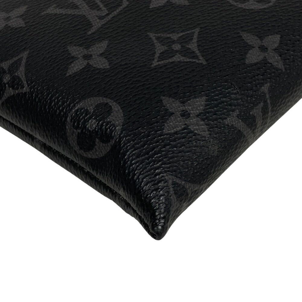 LOUIS VUITTON Pochette M62291 leather black Monogram Eclipse Discovery