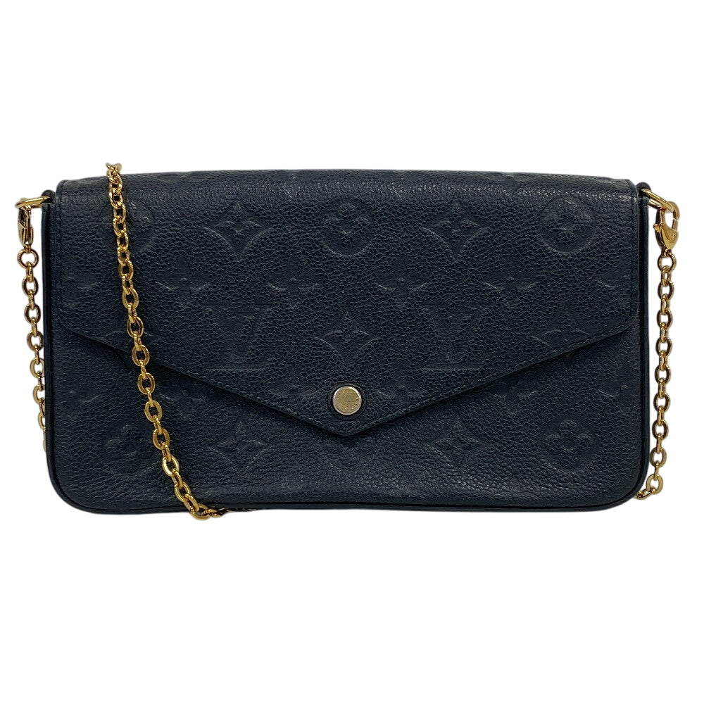 LOUIS VUITTON Pochette M82477 leather Noir Monogram Ann Platt Pochette Felice