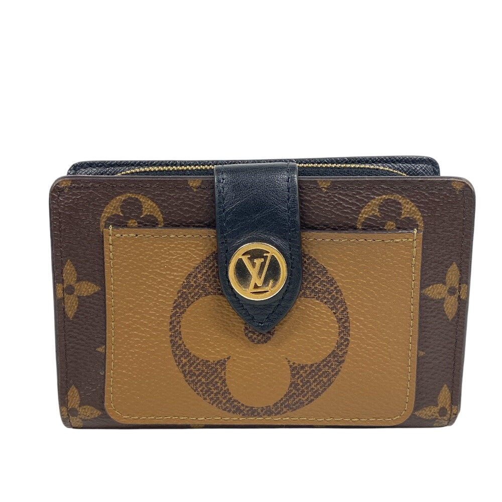 LOUIS VUITTON Bifold Wallet M69432 leather Brown Monogram reverse Juliet