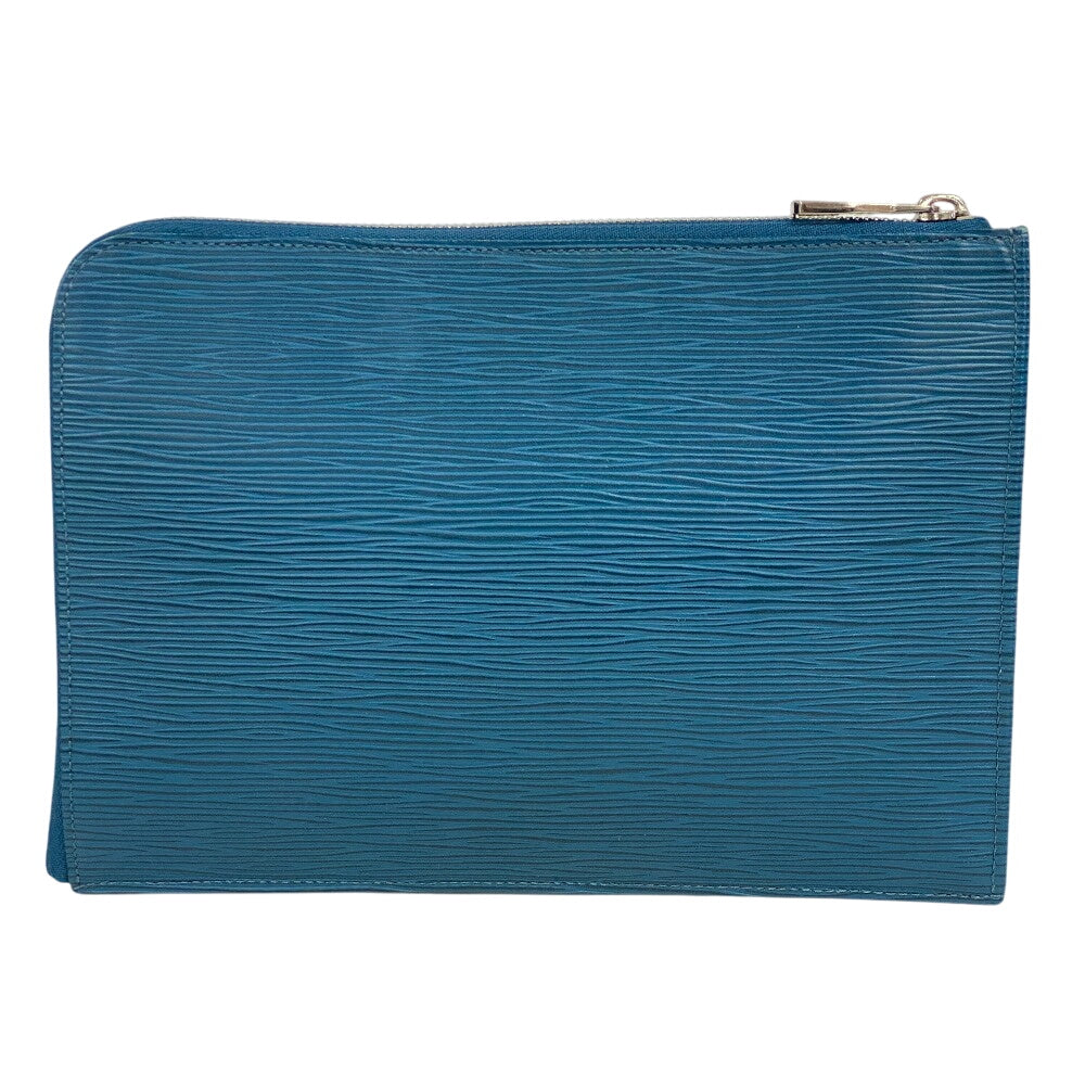 LOUIS VUITTON Clutch bag M58842 leather turquoise blue Epi Pochette Jules PM mens Used