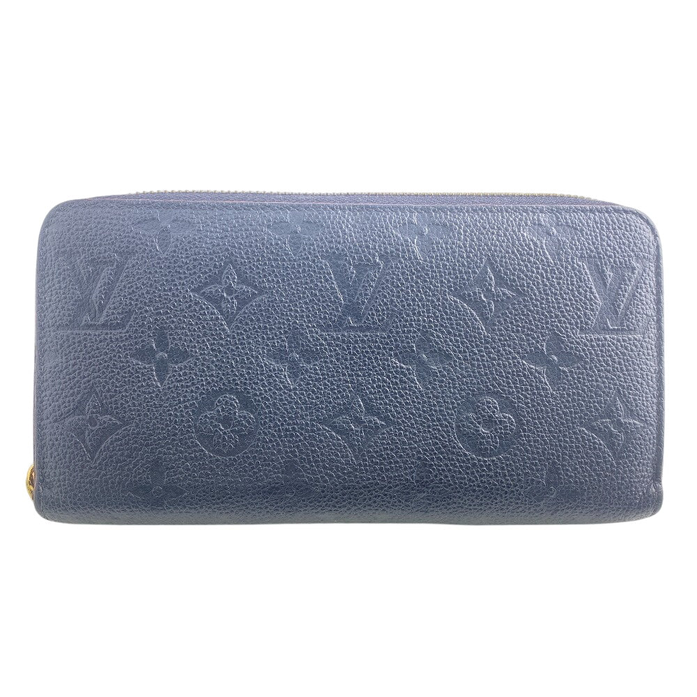 LOUIS VUITTON Long Wallet Purse M69415 leather Navy Monogram Ann Platt Clemence