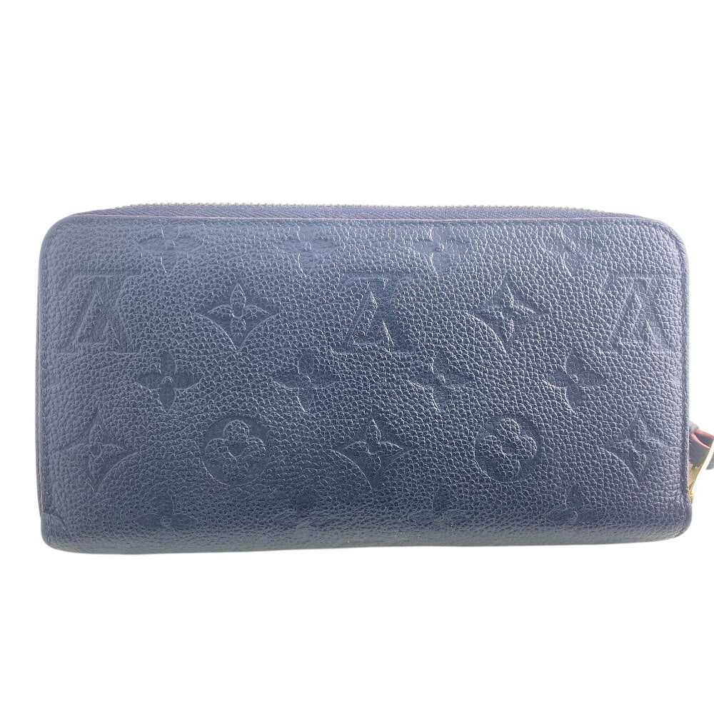 LOUIS VUITTON Long Wallet Purse M69415 leather Navy Monogram Ann Platt Clemence