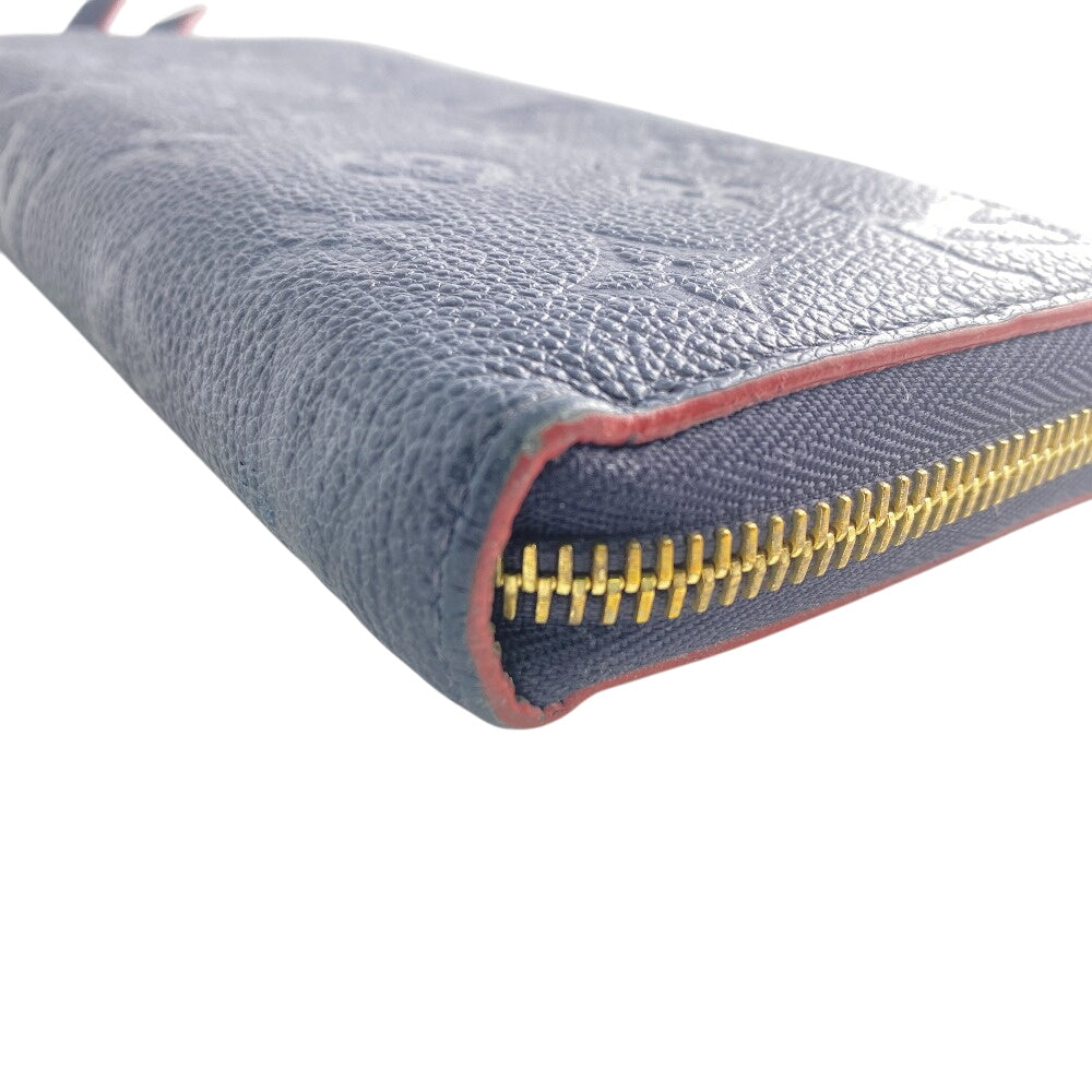 LOUIS VUITTON Long Wallet Purse M69415 leather Navy Monogram Ann Platt Clemence